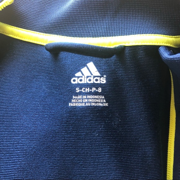 ADIDAS Blue/‎ Yellow Kids Jacket Sz S(8) - Picture 4 of 5